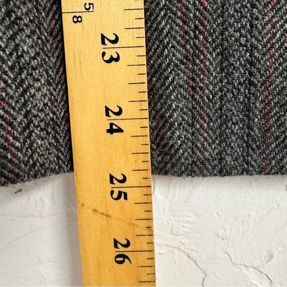 Vintage Taylor & Spenser Grey Wool Fitted Blazer Jacket Womens 9 Preppy Career - Picture 7 of 9